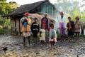 Un poblado del interior de Madagascar. Aquí una familia Malgache